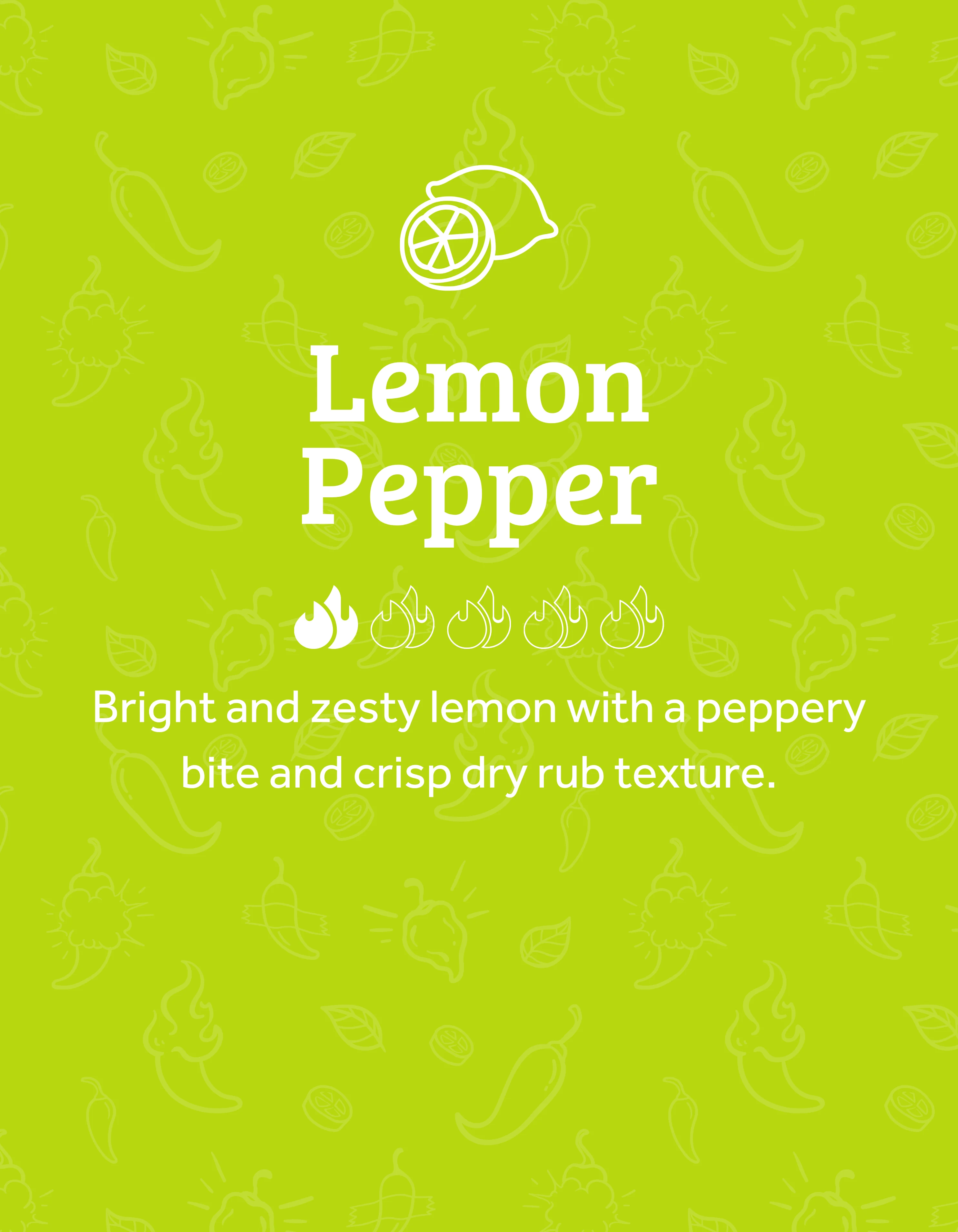 Lemon pepper seasoning blend on a vibrant green background