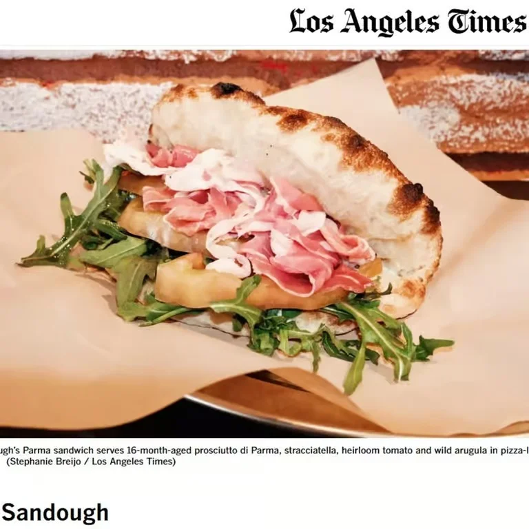 Italian prosciutto sandwich with arugula