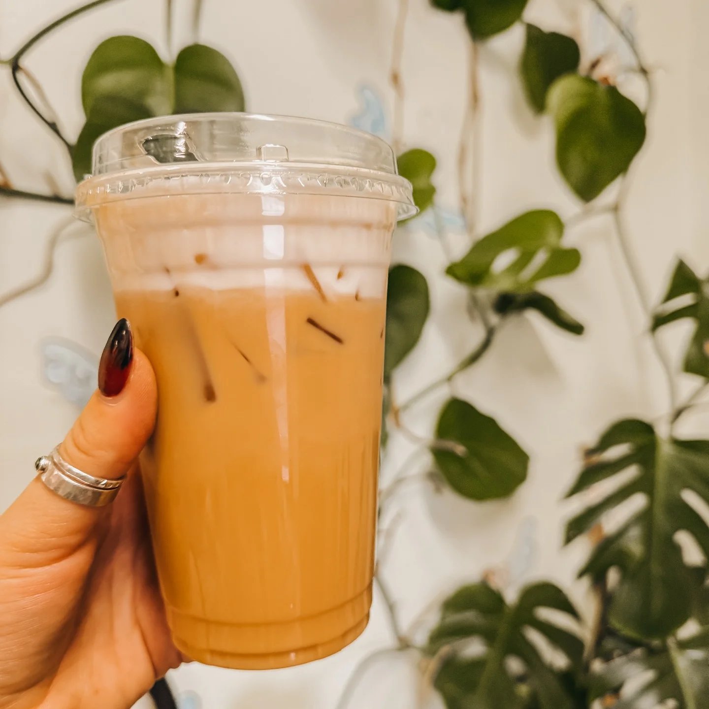 Iced Thai tea with creamy milk foam