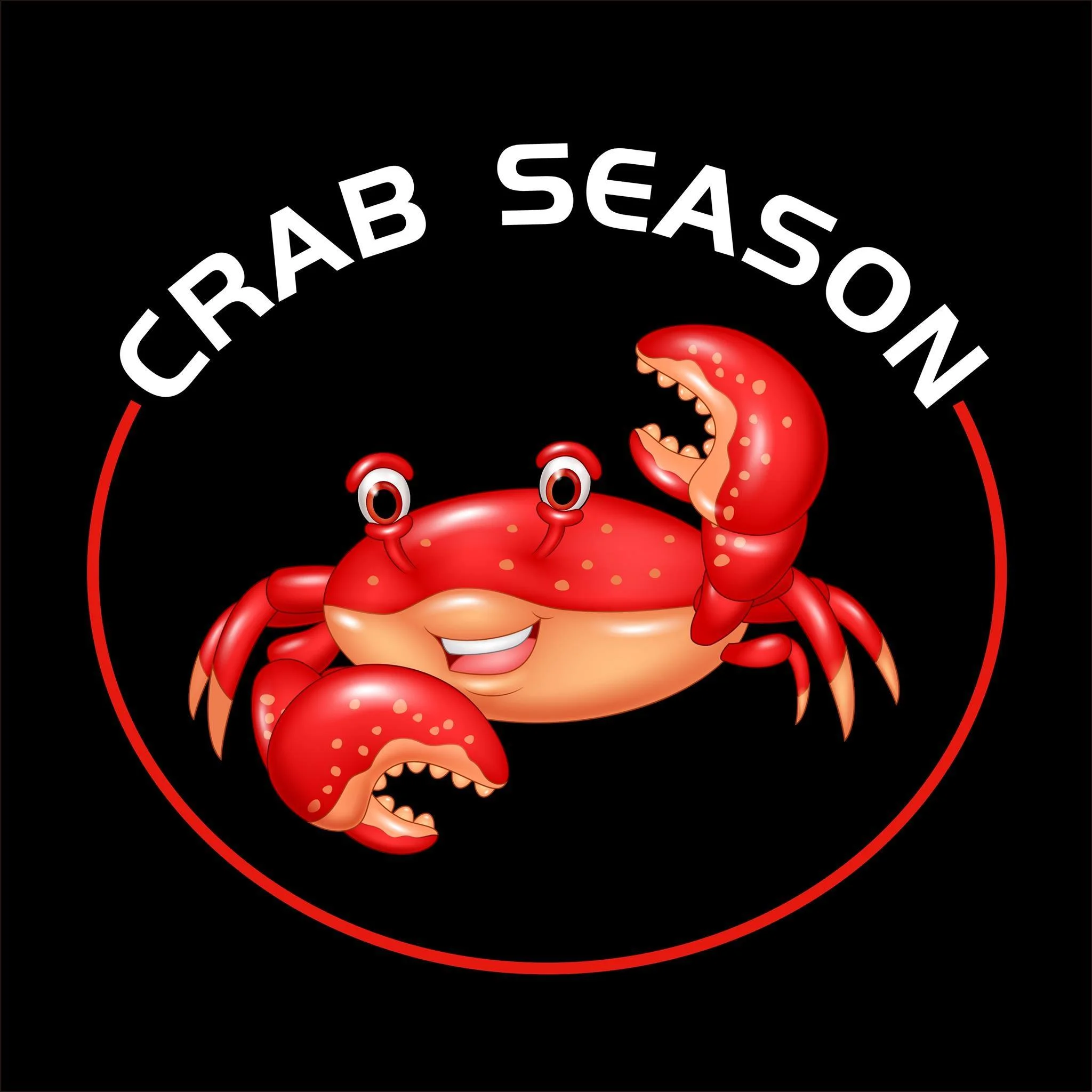 Cartoon crab illustration for crab season promotion