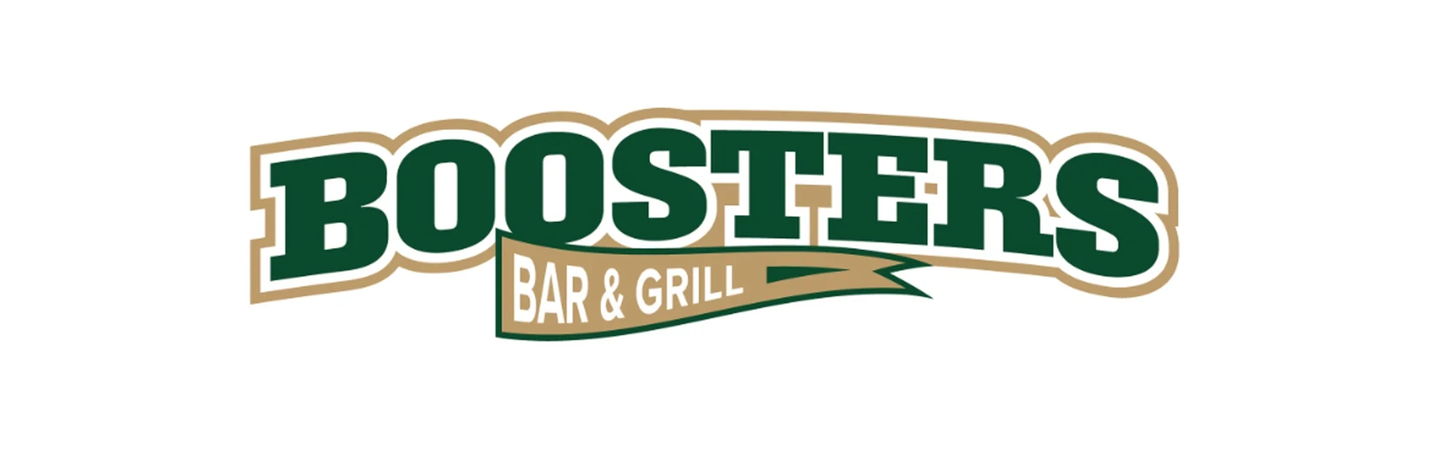 Boosters Bar & Grill logo featuring bold typography