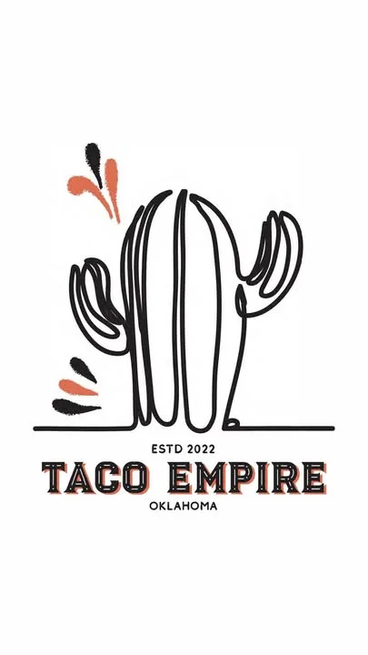 Logo of Taco Empire featuring a cactus design