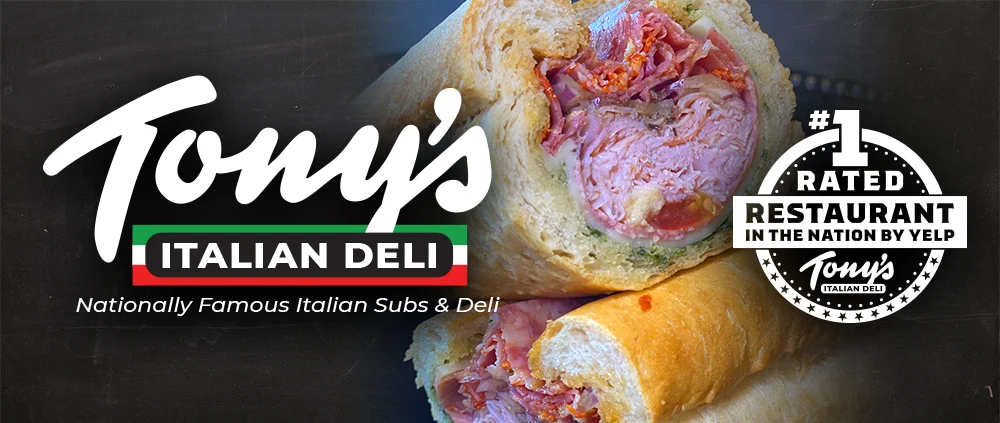 Italian sub sandwich with cured meats and fresh bread