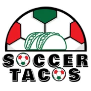 Logo of Soccer Tacos featuring tacos and soccer elements