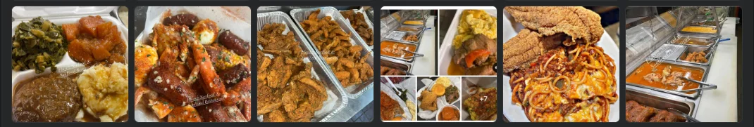 Southern-style comfort food platter with fried chicken and sides