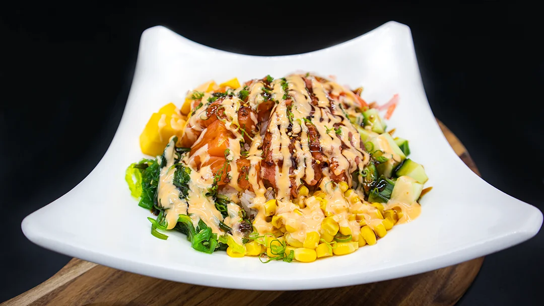  Poke bowl with fresh fish, avocado and vegetables from Mahzu East Windsor