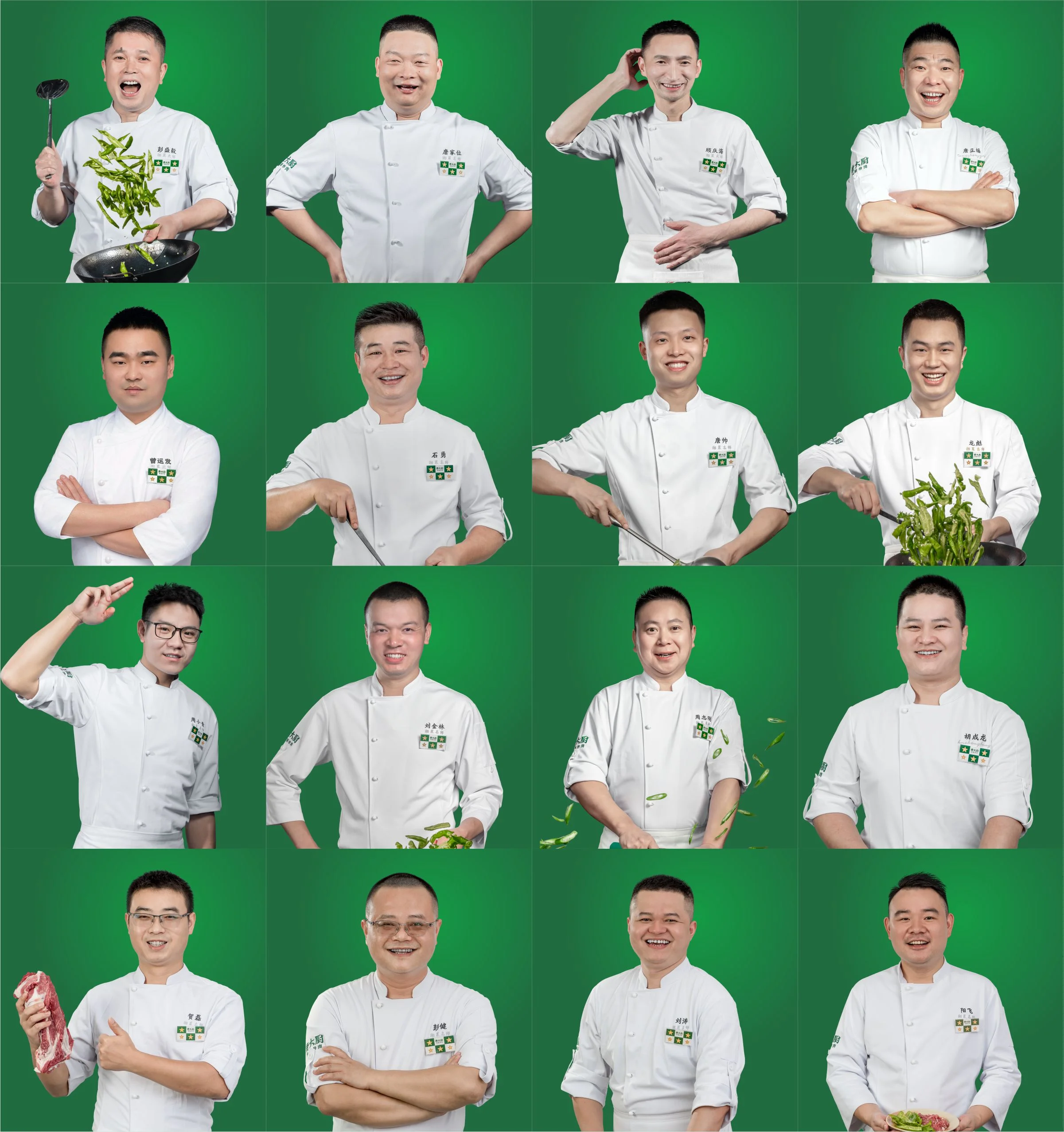 Chefs showcasing culinary skills in a vibrant kitchen setting
