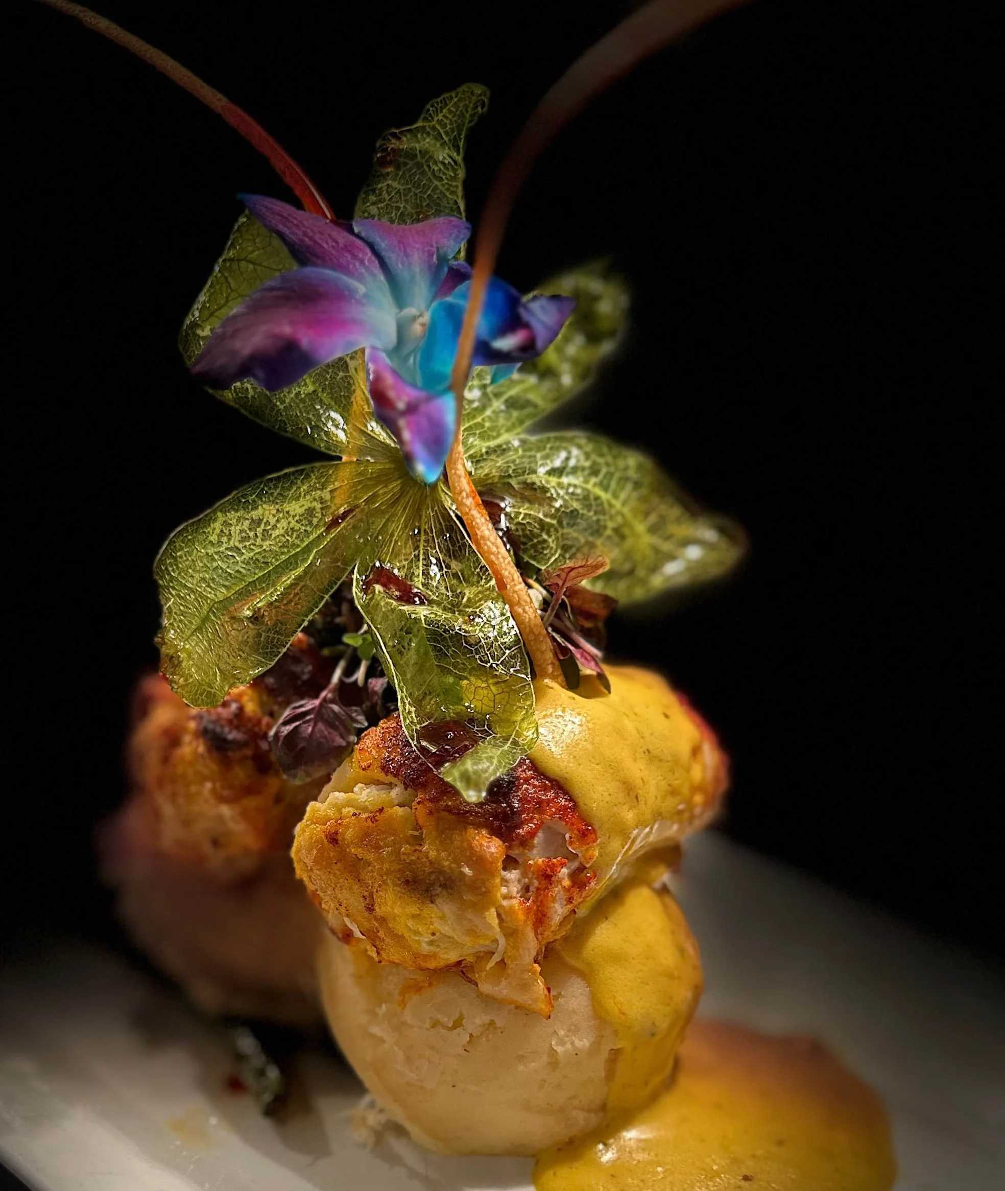 Elegant dish at Irina's Steak and Seafood.