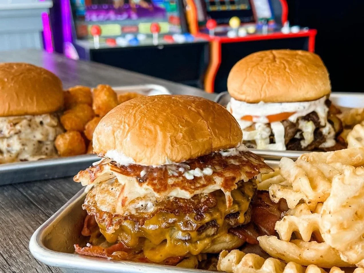 Three delicious burgers!