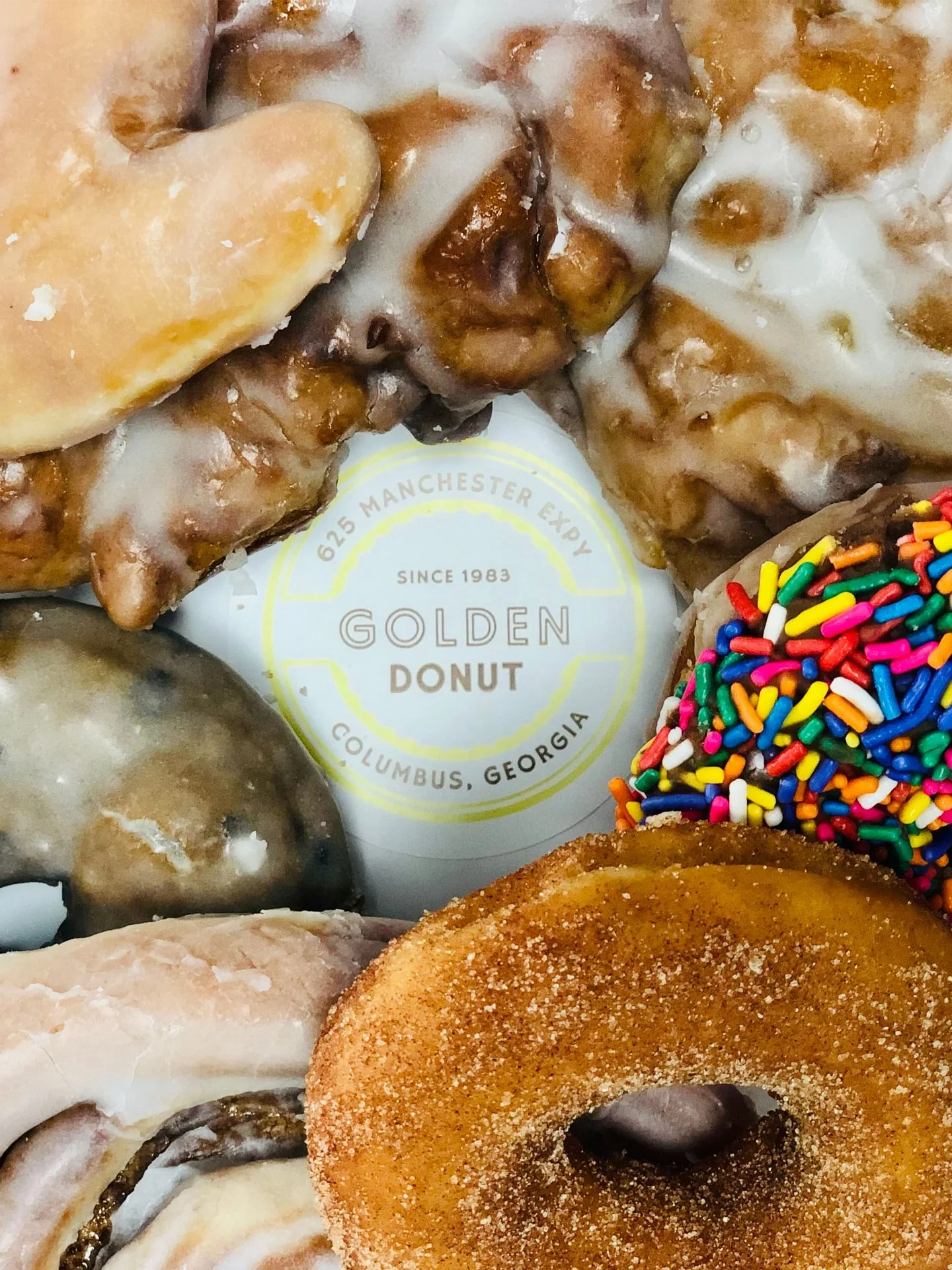 Assorted donuts from Golden Donut in Columbus, Georgia