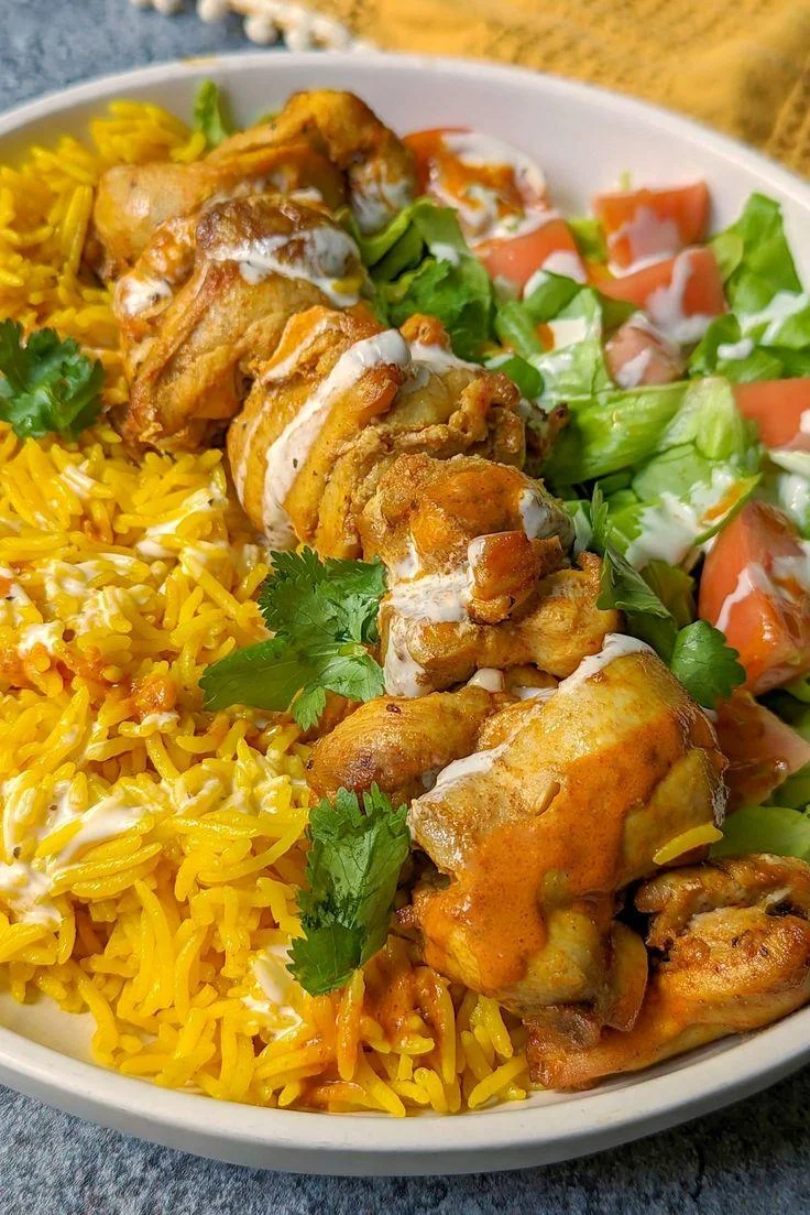 New York  style chicken over rice