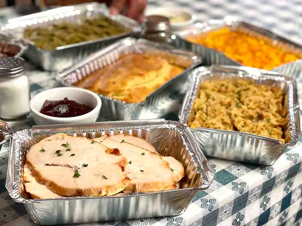 Buffet of food
