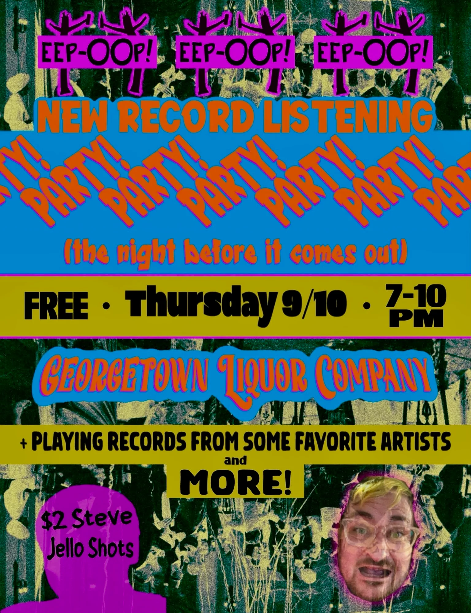Promotional poster for Songwriters Night at Georgetown Liquor Co.