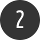 Number 2 in a modern design, symbolizing a restaurant theme