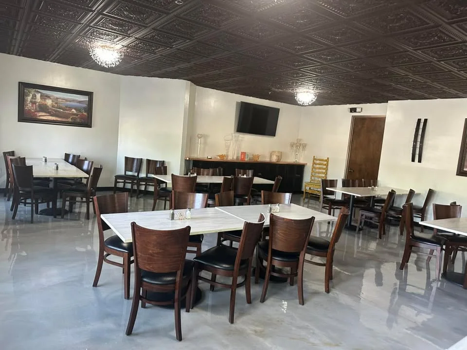 Modern restaurant interior with elegant decor and seating
