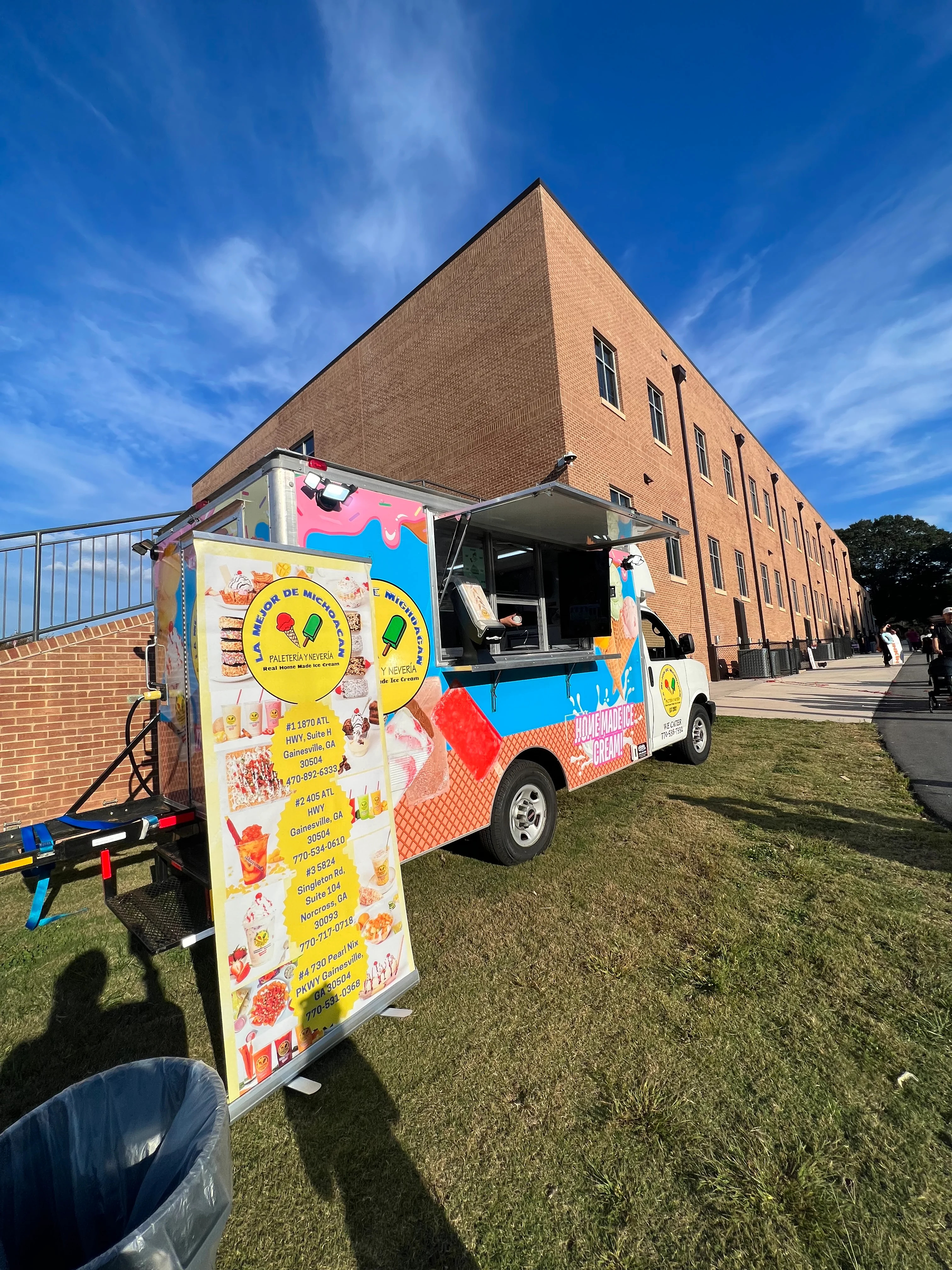 Colorful ice cream truck serving homemade treats