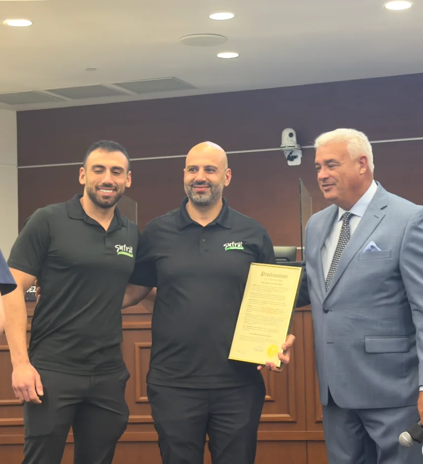 Sufrat Mediterranean Grill Celebrates Greek Heritage Month and Gains Recognition in Pembroke Pines with Mayor Angelo Castillo