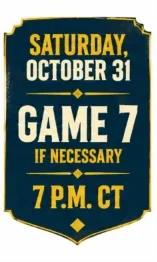 Vintage event poster with bold typography and gold accents