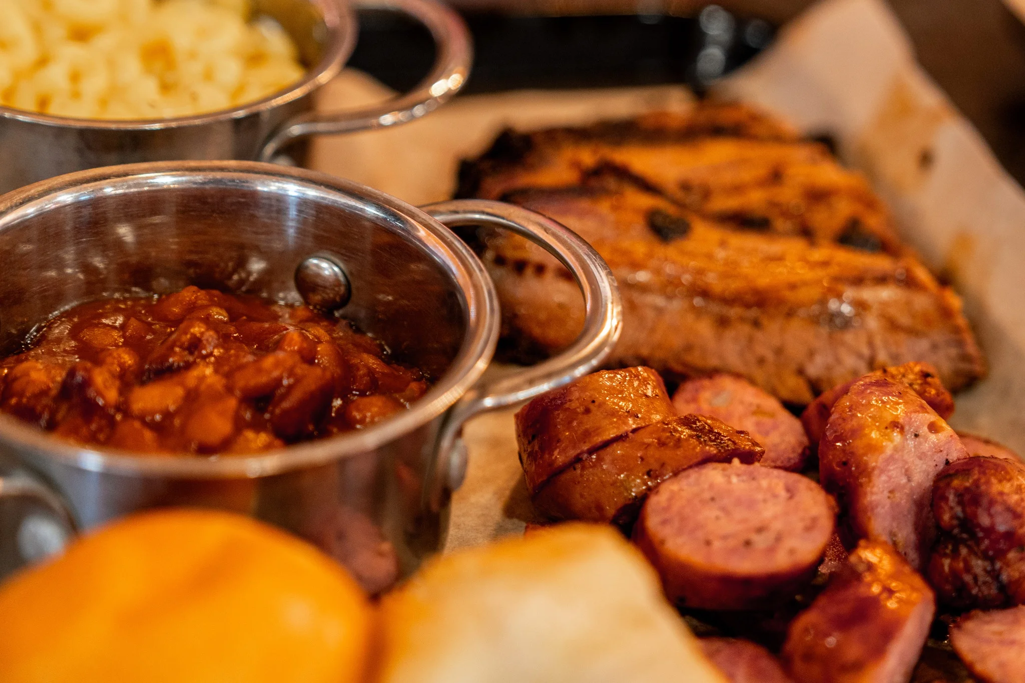 Sausage, Baked Beans, Bones BBQ