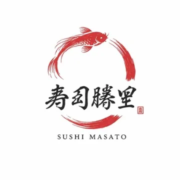 Logo of Sushi Masato featuring a koi fish design