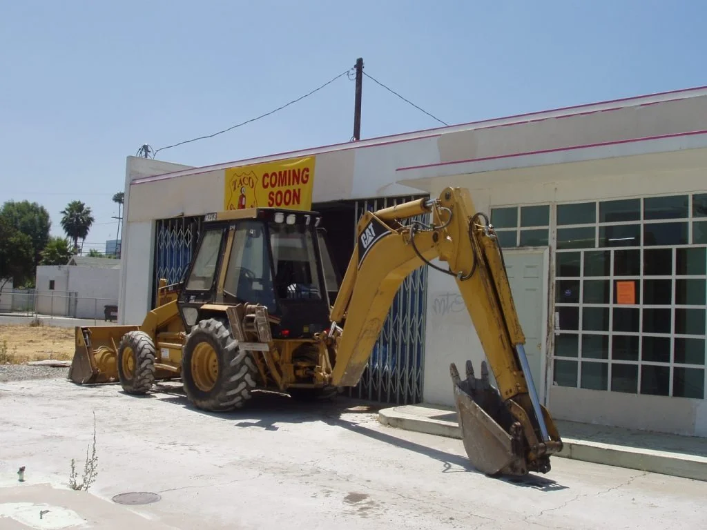 Construction site for a new taco restaurant