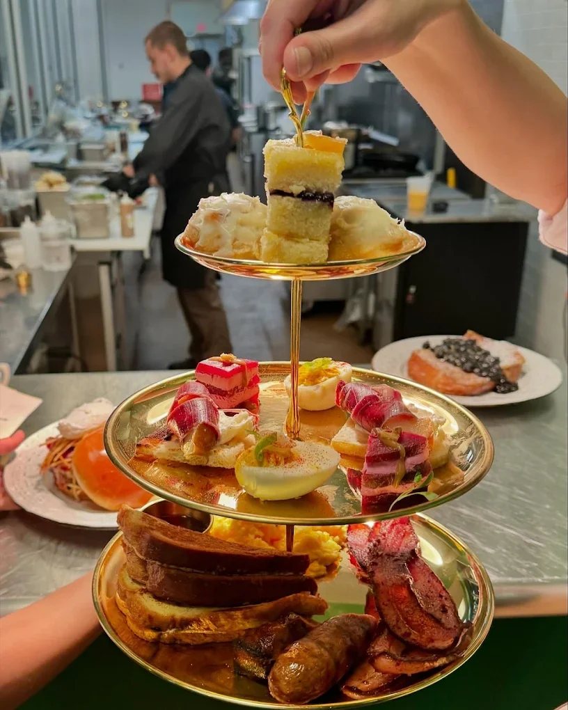 A restaurant chef preparing a dish