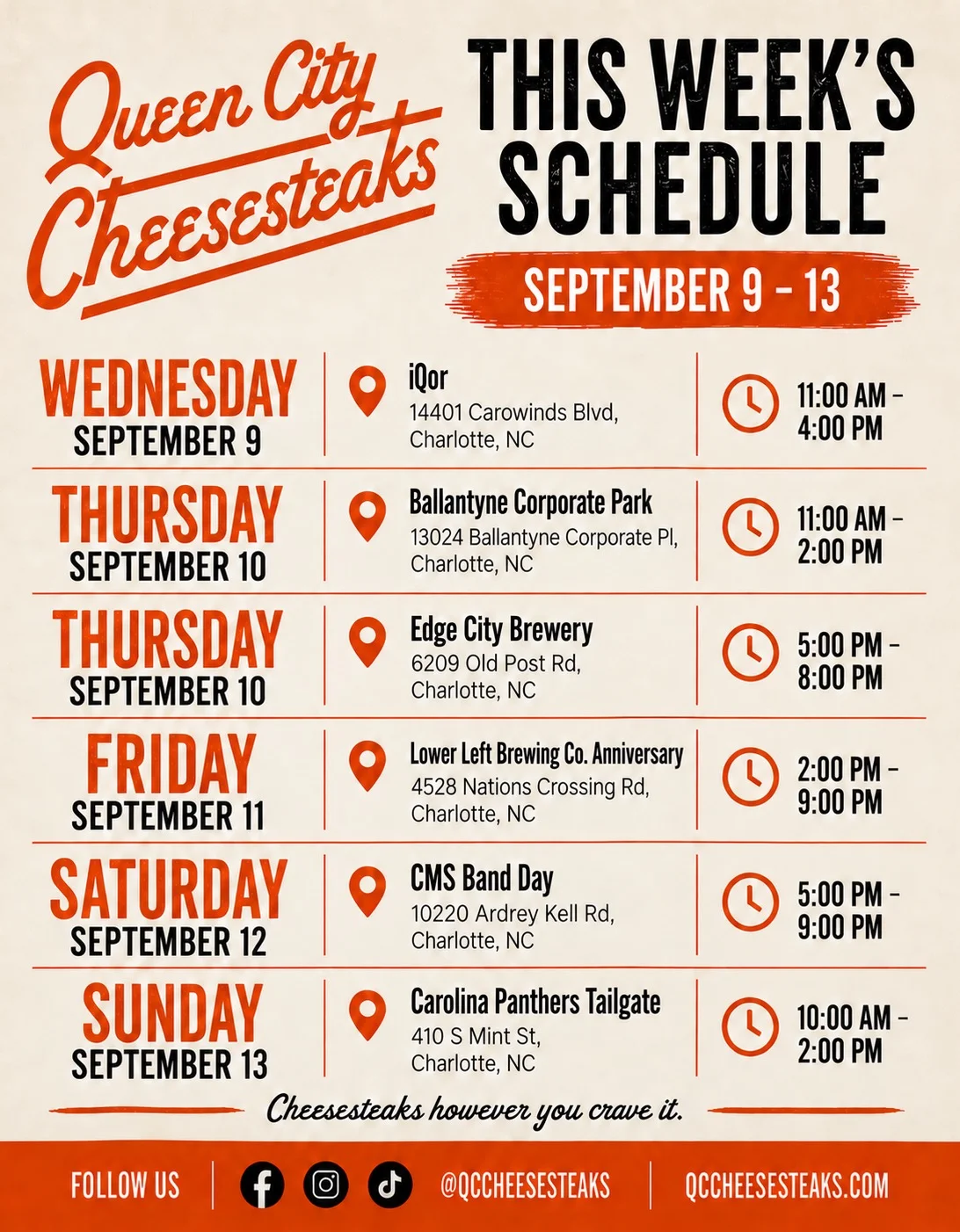 Delicious cheesesteak sandwich from Queen City Cheesteaks