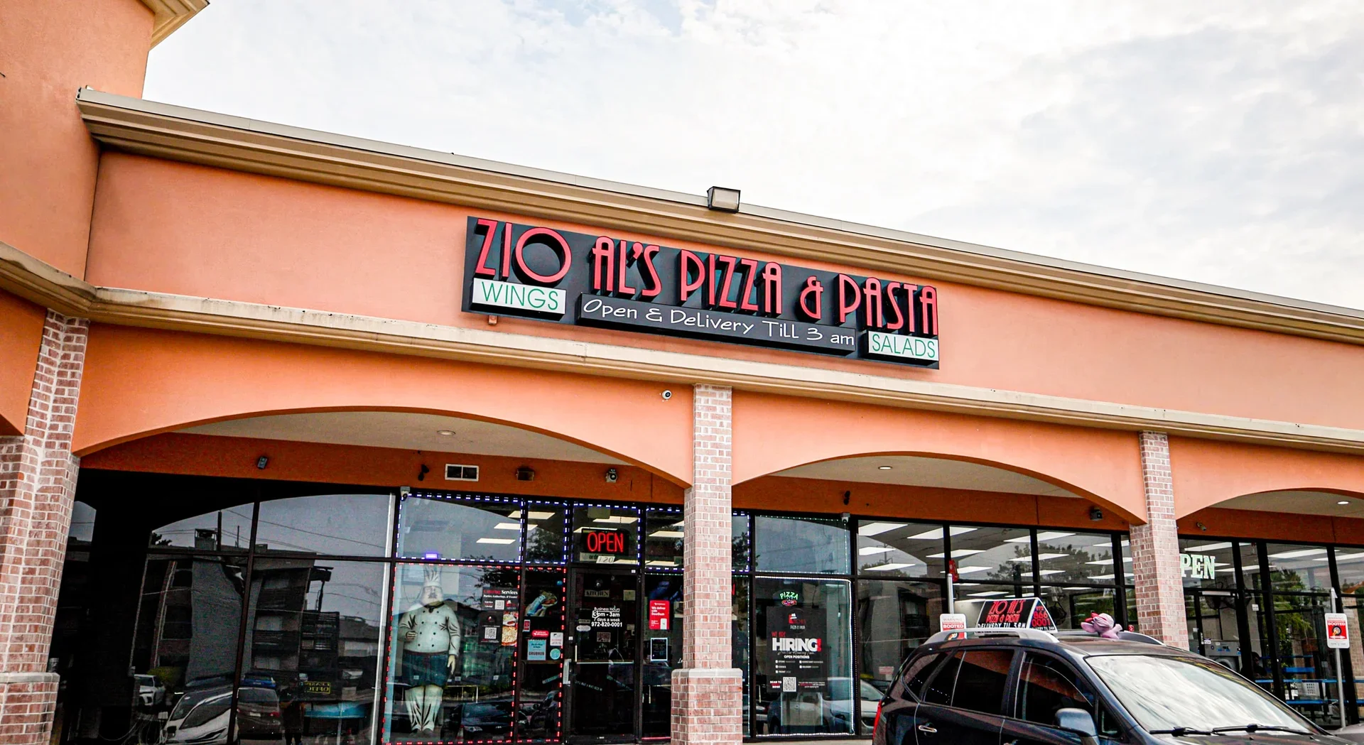 Exterior view of Zio Al's Pizza & Pasta restaurant