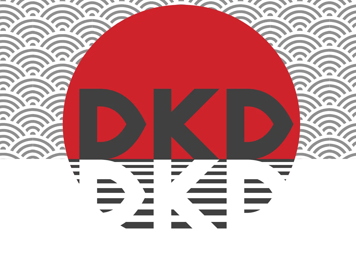 Stylish logo design with Japanese elements and modern typography