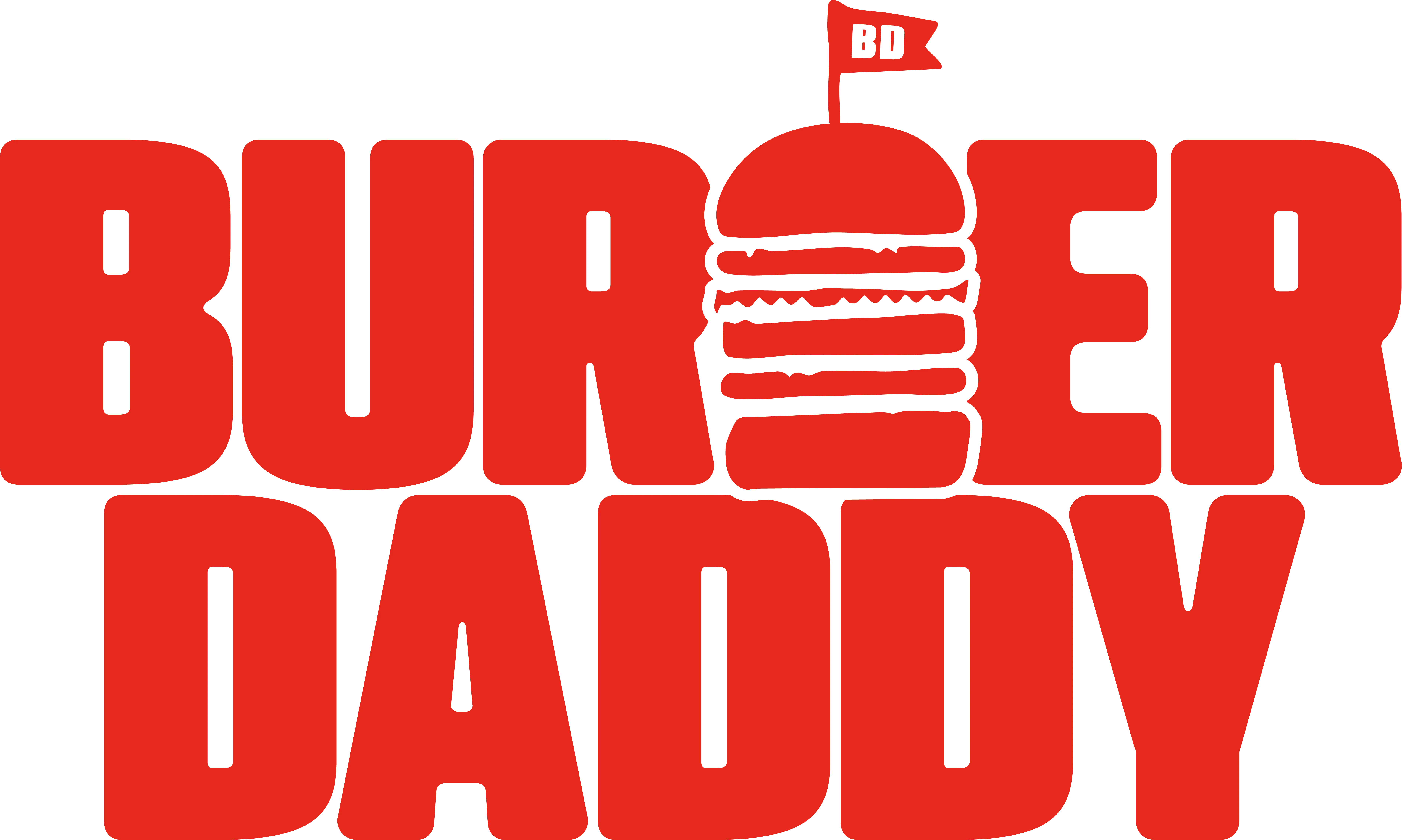 Logo of Burger Daddy featuring a burger icon