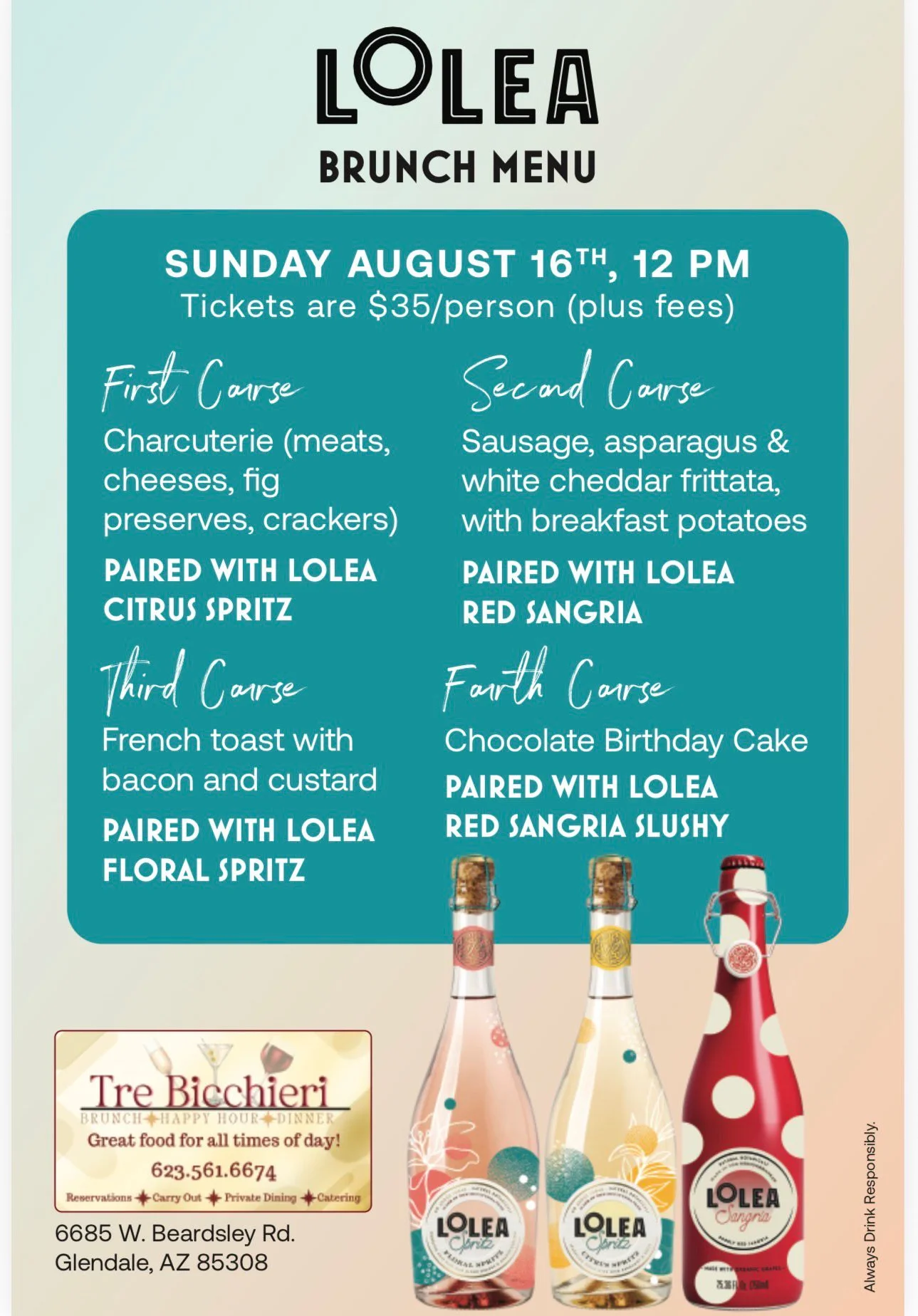 Lolea Special event brunch poster
