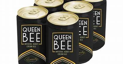 Pack of Queen Bee Imperial Honey Cream Ale cans