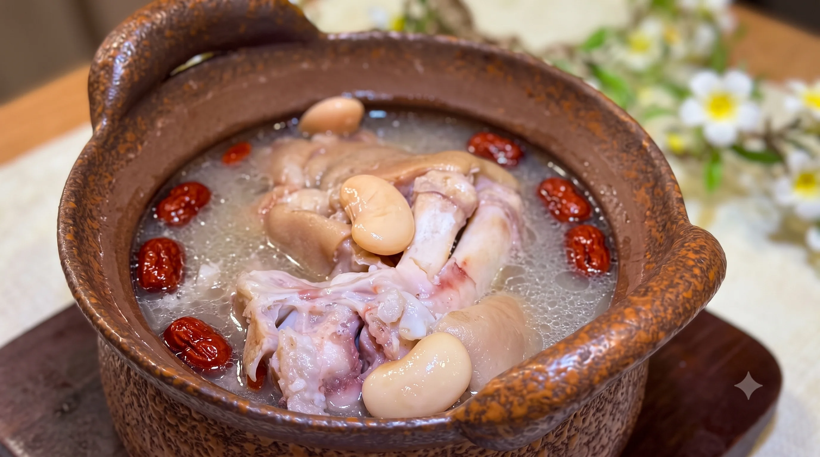 Chilled Chinese liangpi noodles with sesame and garlic