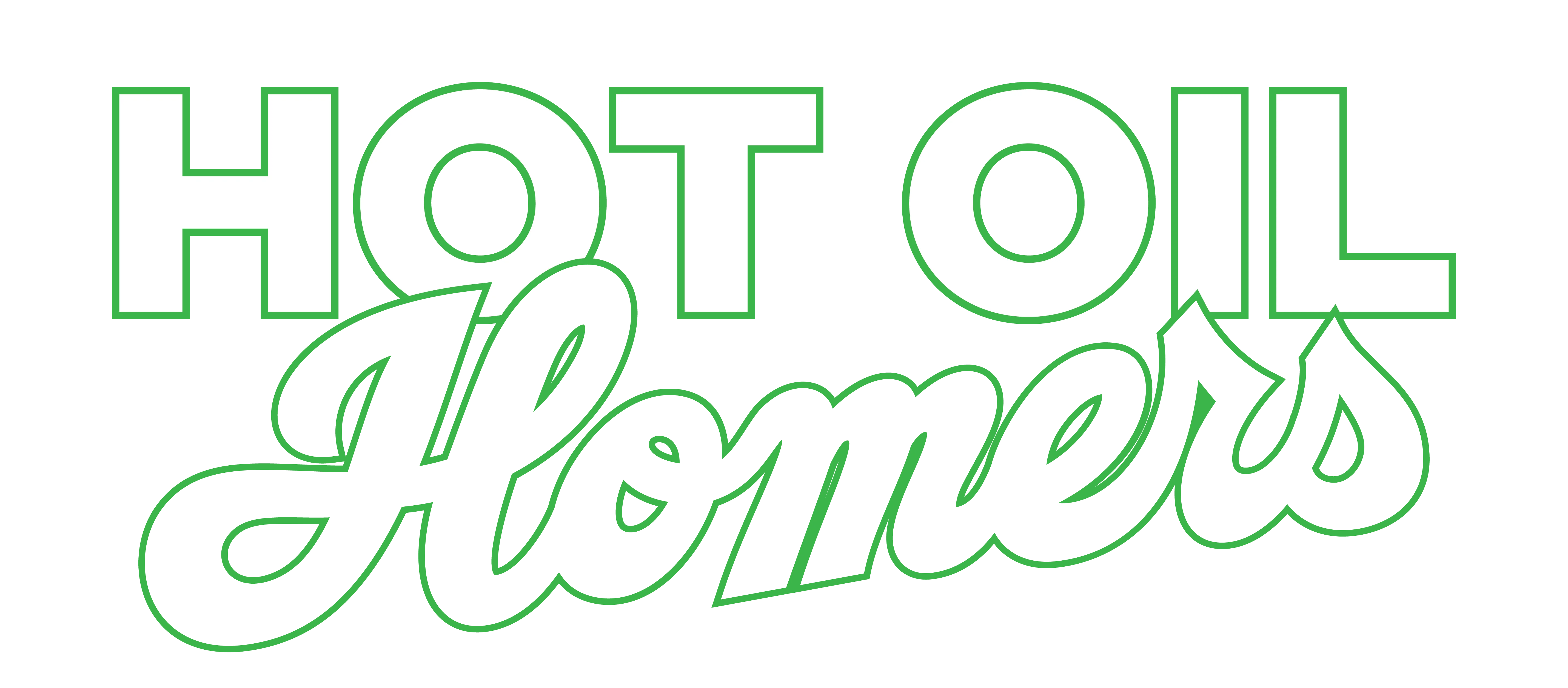 Logo of Hot Oil Homers restaurant with bold typography