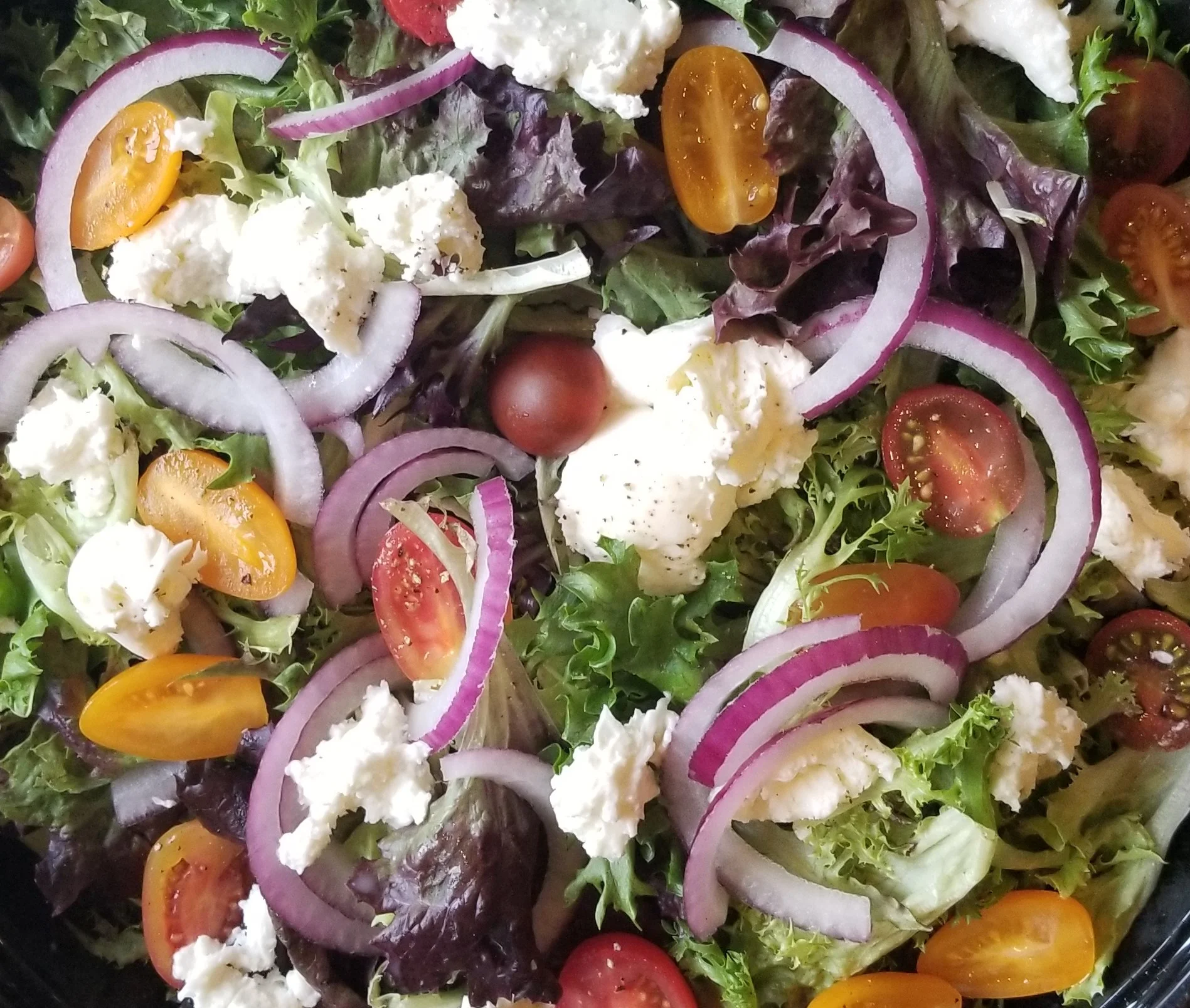 A freshly made salad