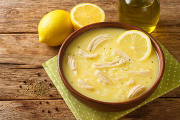 Avgolemono Soup with Pita