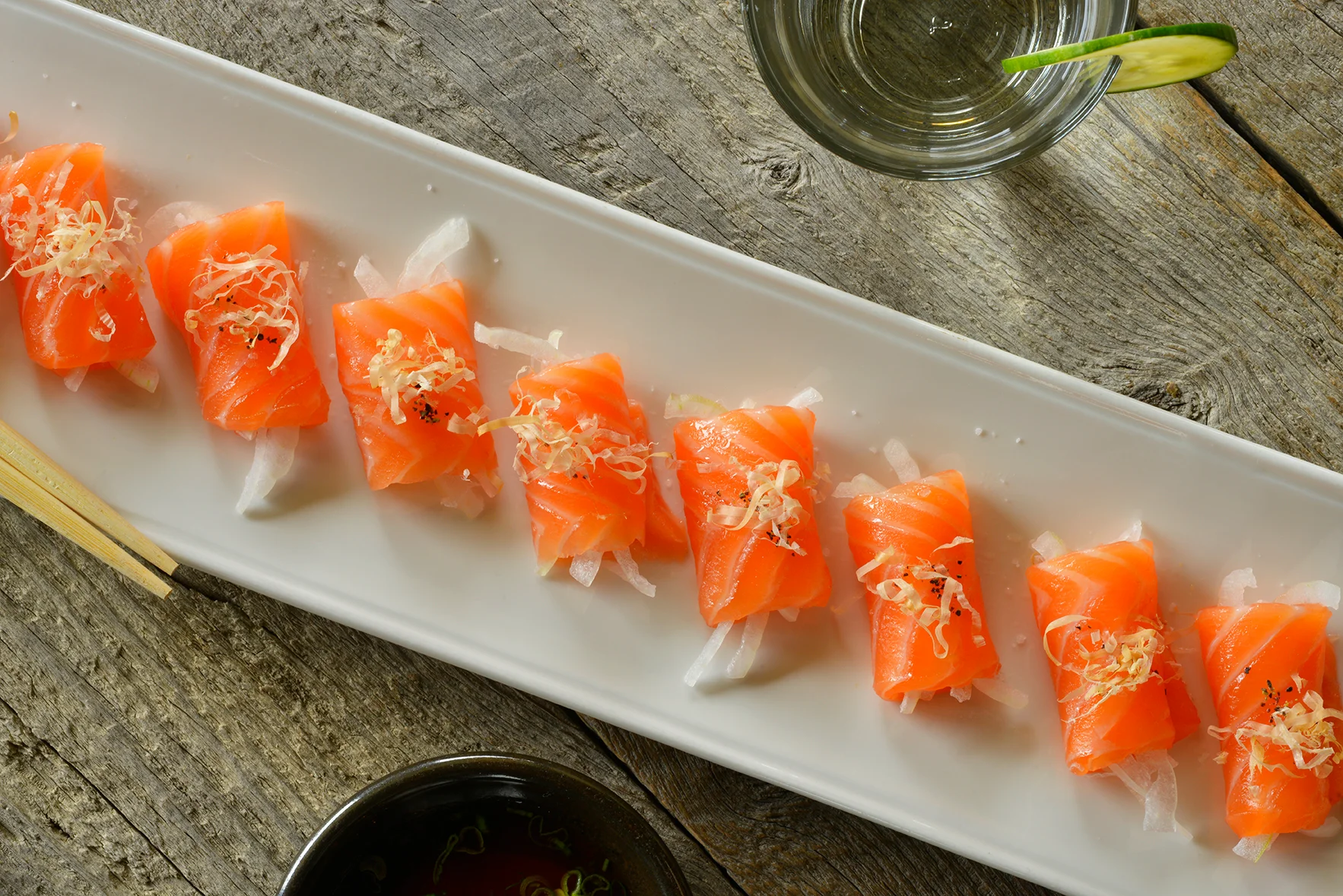 Ponzu Salmon Sashimi