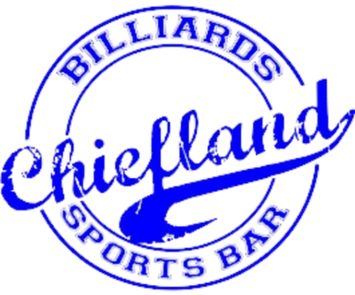 Chiefland Billiards Sports Bar logo in blue