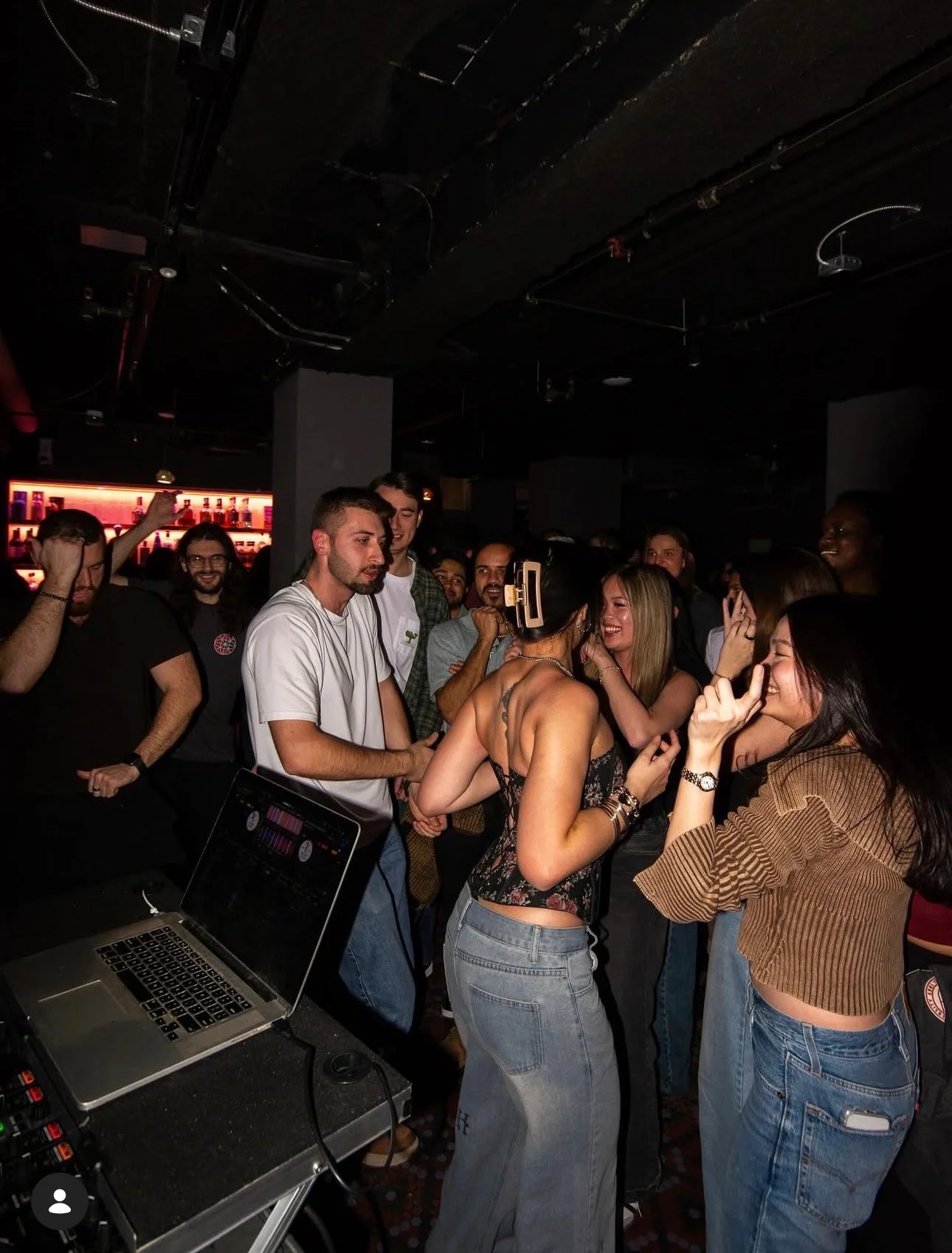 group of students dancing at Tres Leches DJ Night 