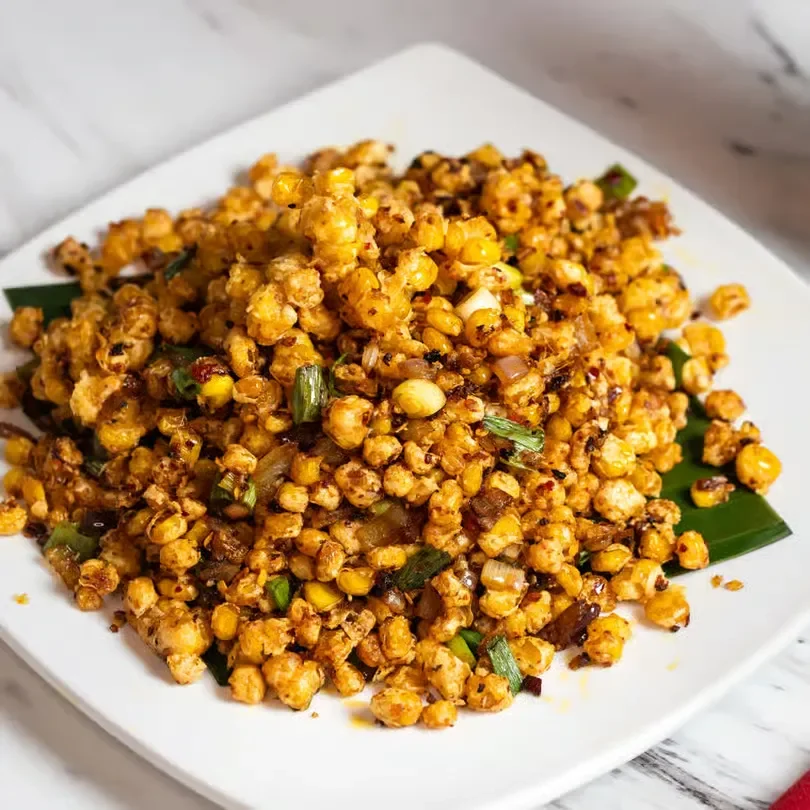 Spicy Indian-style roasted corn snack