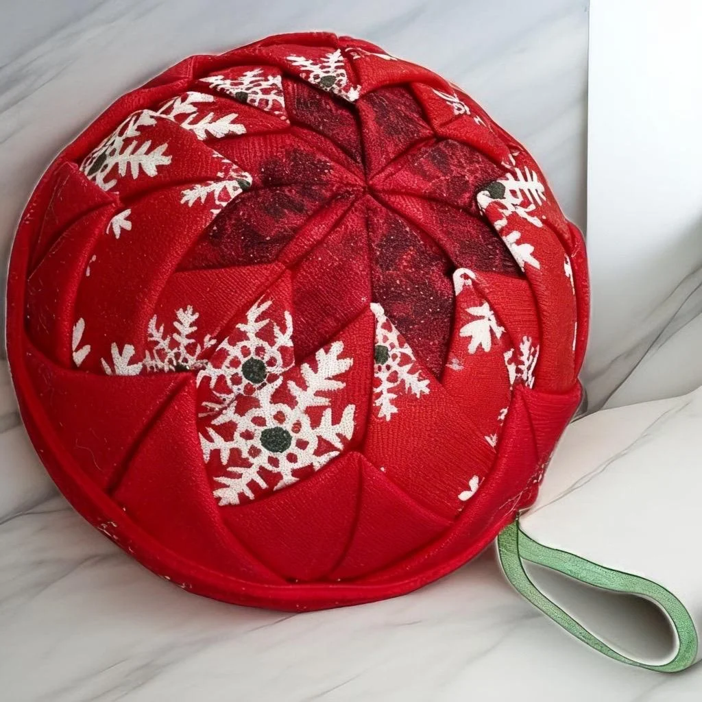 Quilted Ornaments - Red