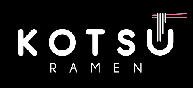Kotsu ramen logo featuring stylized noodles and chopsticks