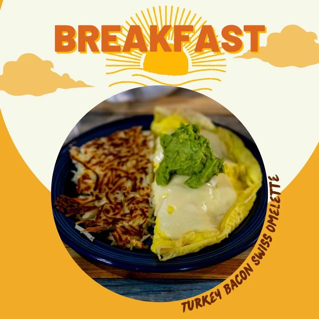 The Turkey Bacon Swiss Omelette