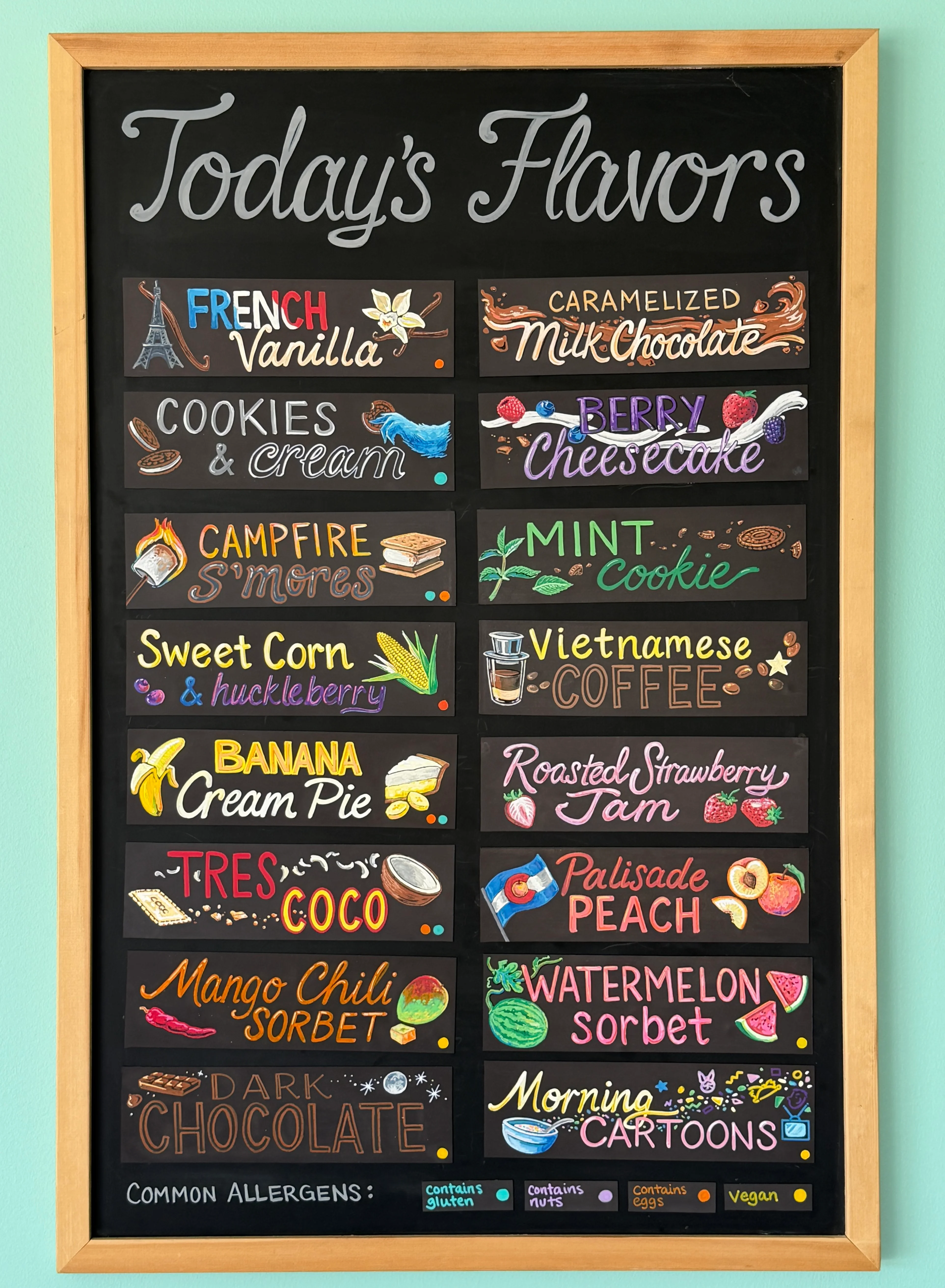 Menu featuring a variety of delicious dishes and beverages.