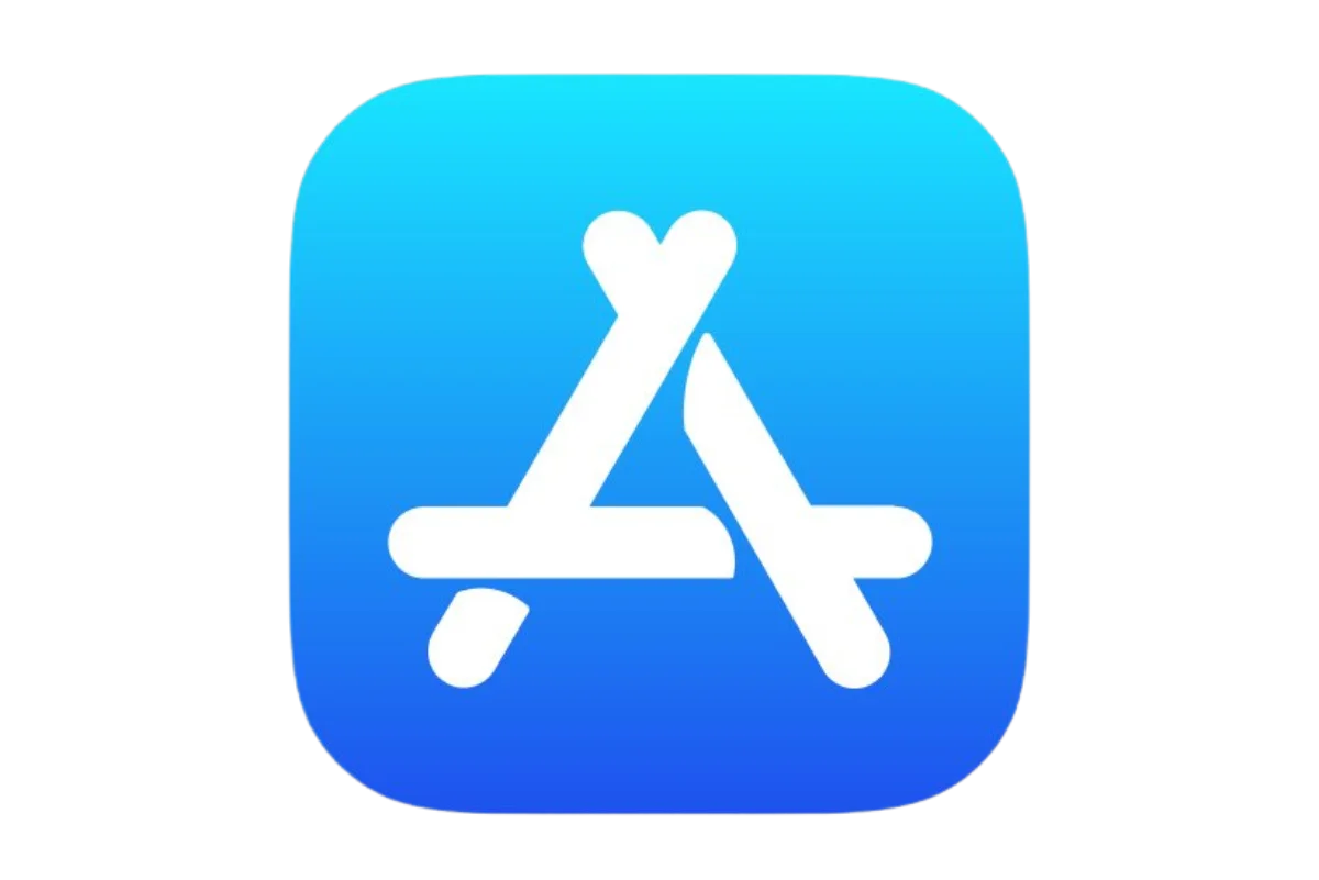 App Store logo with blue gradient background