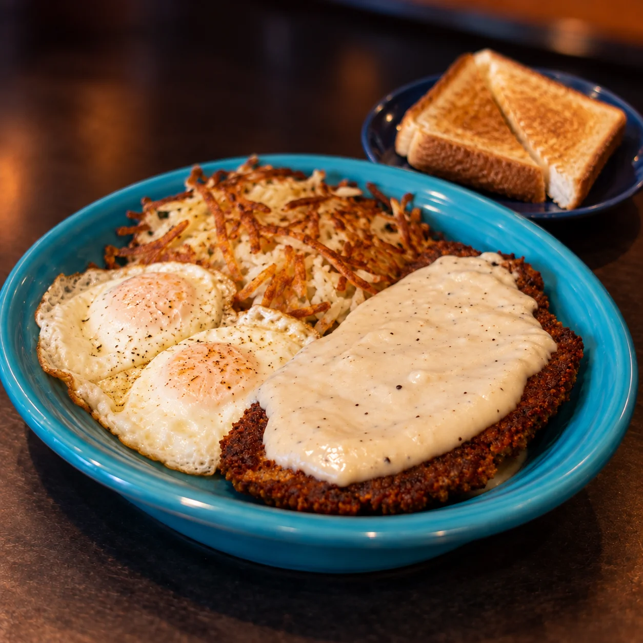 Chicken Fried Steak and Eggs