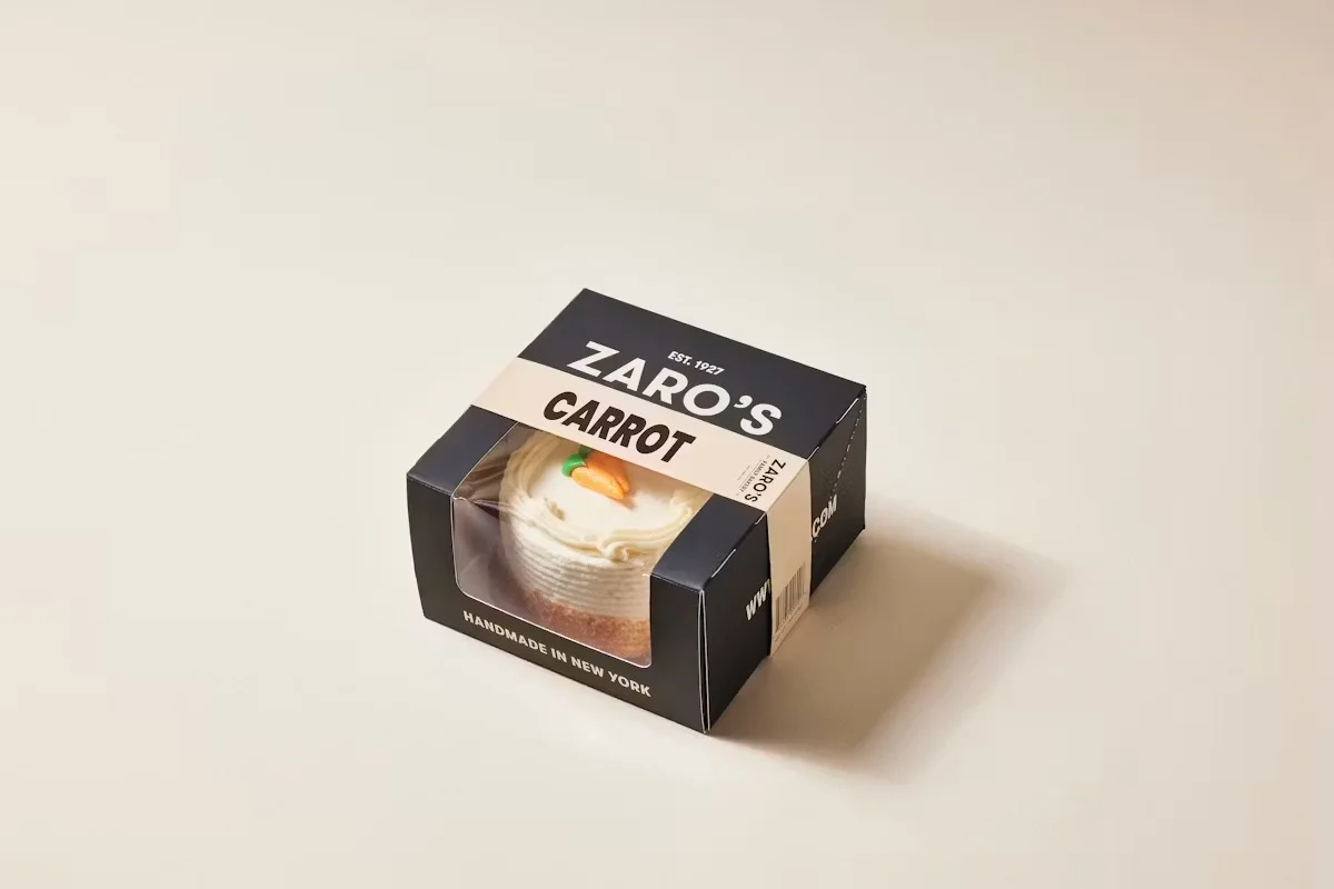 Zaro's carrot cupcake in a stylish box
