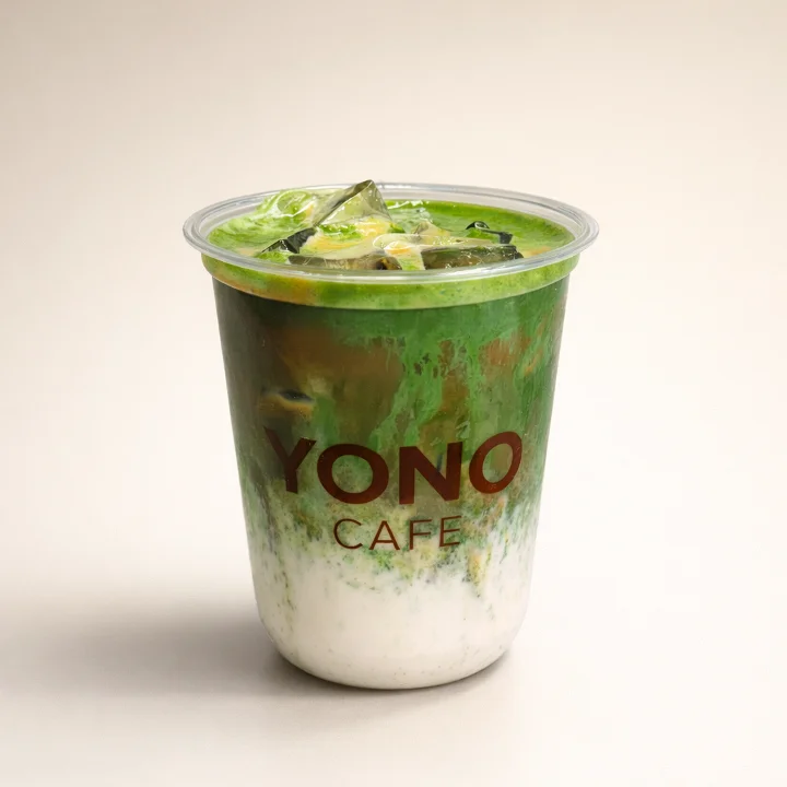 Iced Dirty Matcha Latte