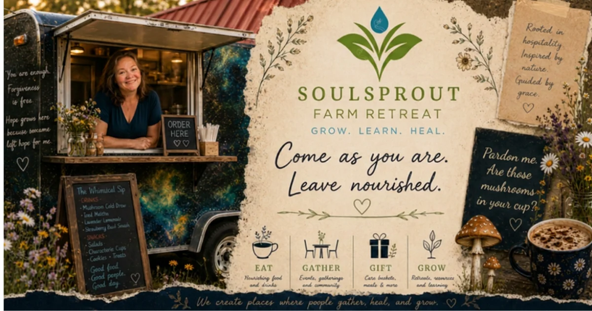 Welcome to SoulSprout Farm Retreat and The Whimsical Sip and Snackery.