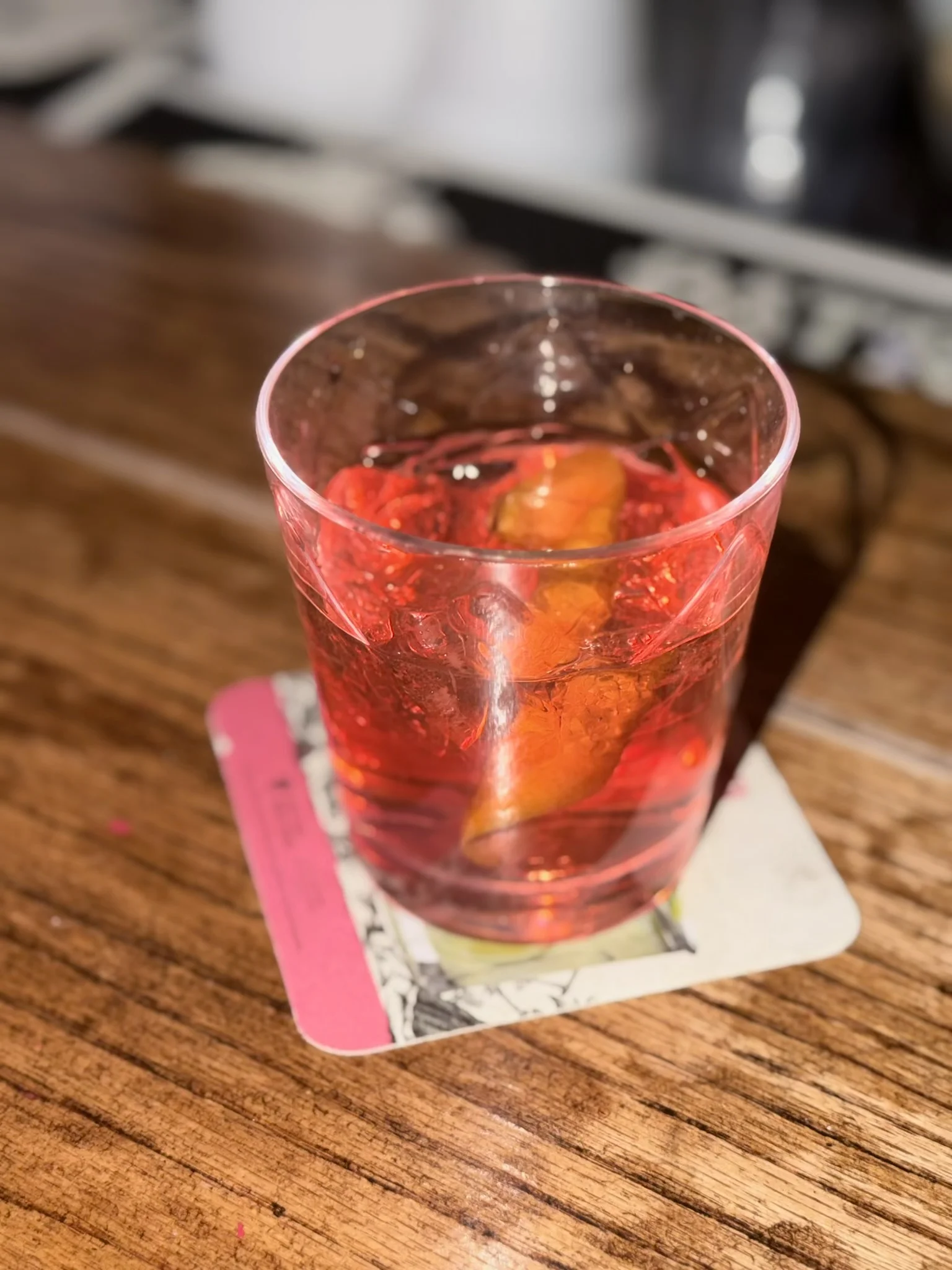 Refreshing strawberry cocktail with a sugared rim